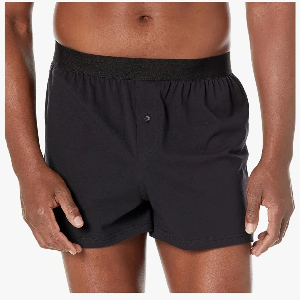 Amazon Essentials Cotton Jersey Boxers - Men's Underwear s 5 Pack Black
